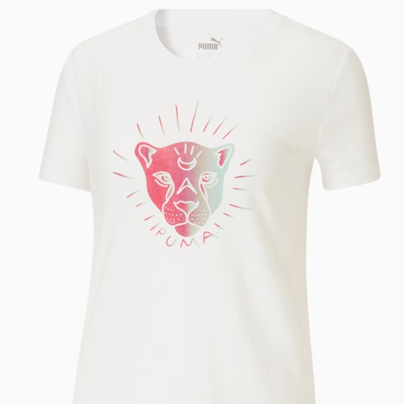 Puma Tops - X-Ray Women's Tee - Puma White-Fuchsia Purple